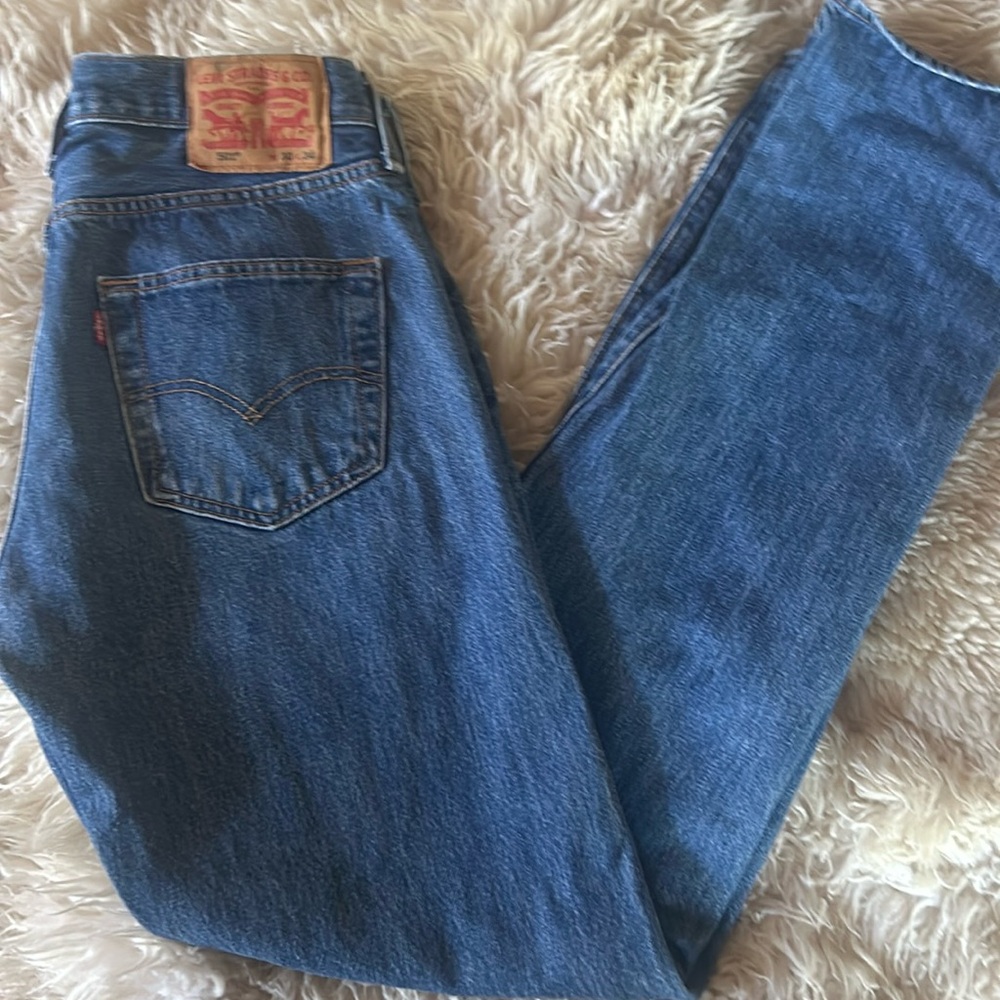 Vintage Levi’s, 100 percent cotton. Button fly